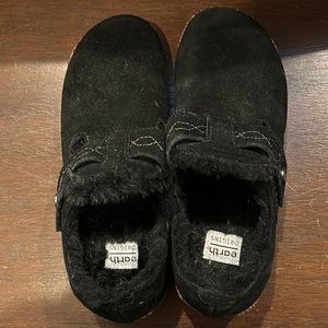 Earth origins black suede shoes.